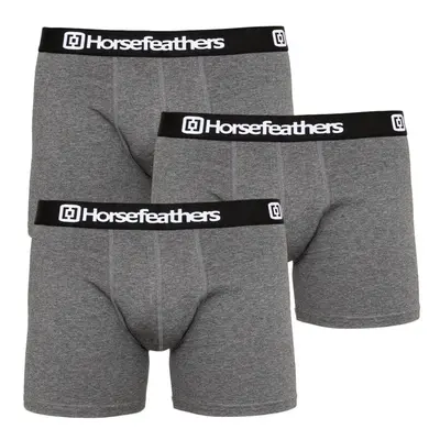 3PACK férfi #39;s boxerek Horsefeathers Dinasztia heather antracit (AM067B)