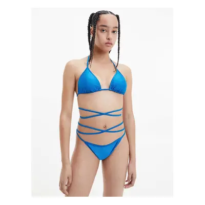 Blue Women's Ribbed Swimwear Upper Calvin Klein Underwear - Women