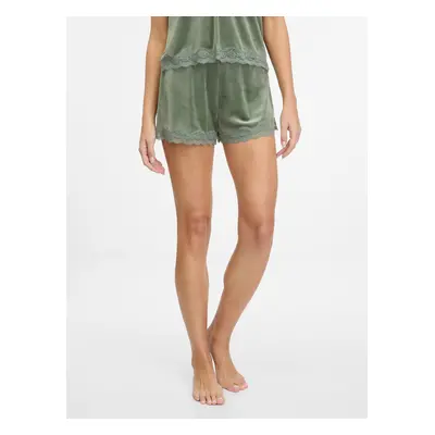 Khaki women's suede pajama shorts ORSAY - Women's