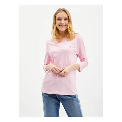 Pink Women's T-Shirt with three-quarter sleeves Tommy Hilfiger - Women