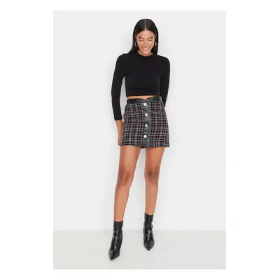 Trendyol Black Skirt With Woven Buttons