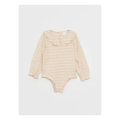 LC Waikiki LCW baby Crew Neck Long Sleeve Baby Girl Snap Snap Bodysuit