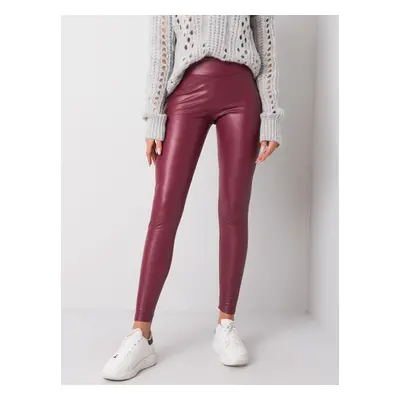 RUE PARIS Burgundi műbőr leggings