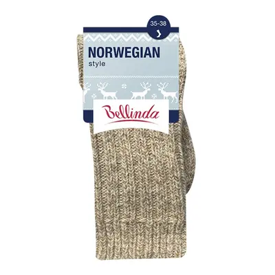 Bellinda NORWEGIAN STYLE SOCKS - Men's Norwegian Style Winter Socks - Grey