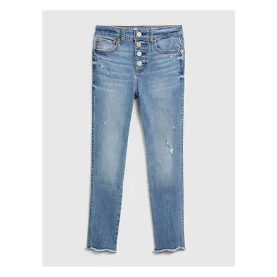 GAP Dětské džíny jeggings magas emelkedés distressed boka max stretch