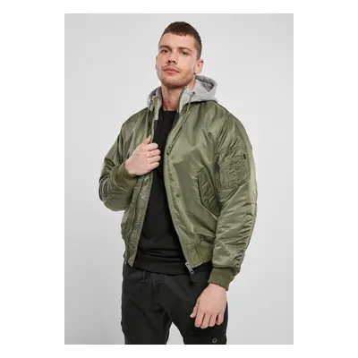 MA1 Hooded Bomber Jacket olive/grey