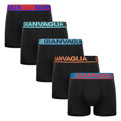 5PACK Men's Boxer Shorts Gianvaglia Black