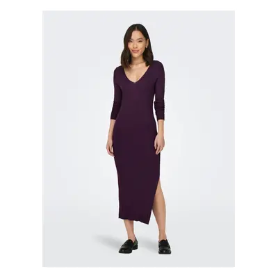 Purple women's sweater mididress ONLY Julie - Women