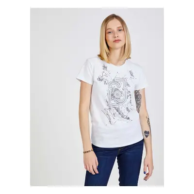 White Women's T-Shirt with Liu Jo Prints - Women