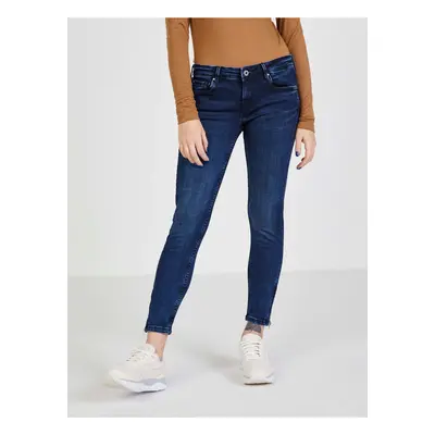 Dark Blue Skinny Fit Jeans Jeans Lola Zipper - Women