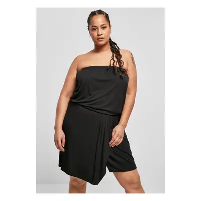 Women's short bandeau dress made of viscose black