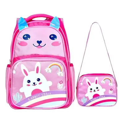 Trendyol Pink 2-Pack Girl Rabbit Patterned Lunch Bag School Backpack