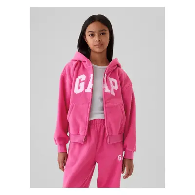 GAP Children's fleece oversized sweatshirt with logo - Girls