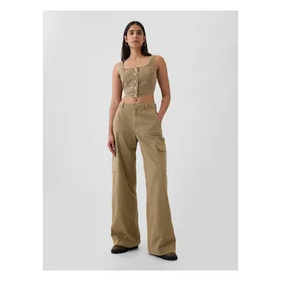 GAP Trousers with pockets Baggy Khaki Cargo - Women's