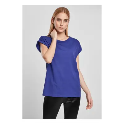 Women's T-shirt with extended shoulder blue-purple