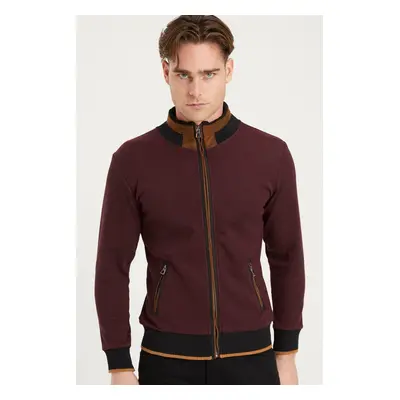 1021 DEWBERRY MEN'S SWEATSHIRT-DOTTED BURGUNDY