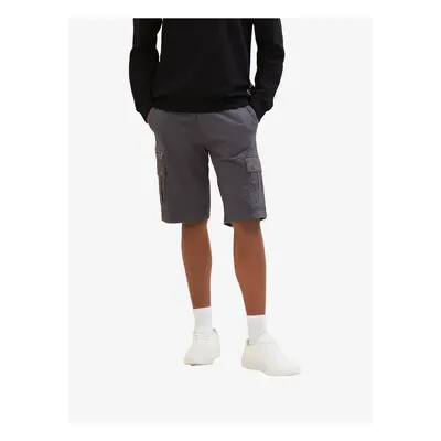 Dark Grey Men's Shorts with Tom Tailor Pockets - Men