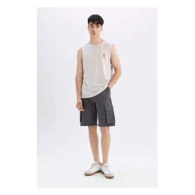 DEFACTO Relax Fit Straight Leg Gabardine Bermuda Shorts