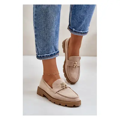 FI1 Eco Suede női mokaszinok Bear beige Kaithra-val