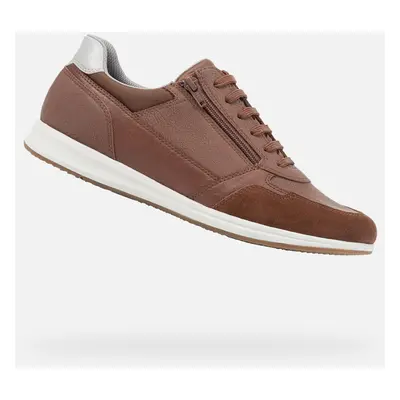 Brown men's sneakers Geox Avery - Men's