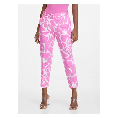 Orsay Pink and White Women's Patterned Trousers - Women's