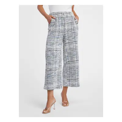 Orsay Blue cream women's tweed culottes - Women