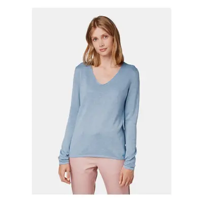 Light blue women's basic sweater Tom Tailor - Women