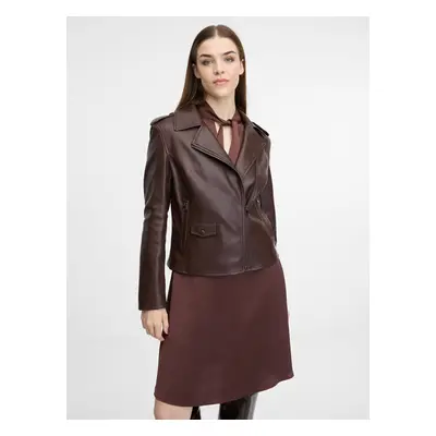 Brown women's faux leather jacket ORSAY - Women's