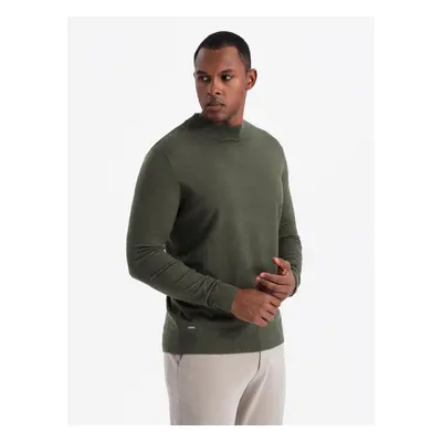 Ombre Knitted men's RELAXED FIT sweater with patterns - navy blue