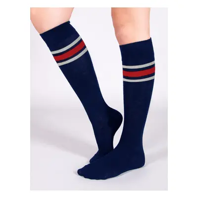 Yoclub Kids's Girl's Cotton Knee-high Socks SKA-0048G-AA00-003 Navy Blue