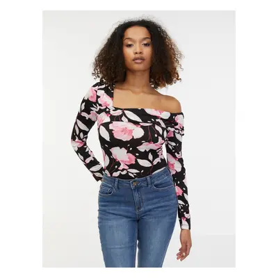 Orsay Pink-Black Women's Floral Top - Women