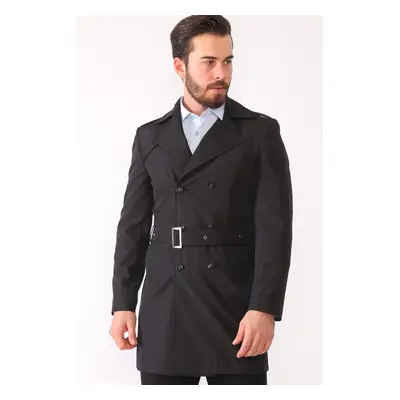 PLT8321 DEWBERRY MEN'S OVERCOAT-BLACK