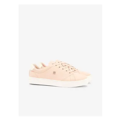 Light Pink Women's Leather Sneakers Tommy Hilfiger Elevated Essenti - Ladies