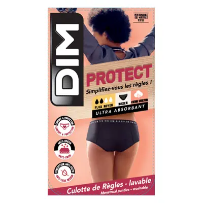 DIM MENSTRUAL BOXER - Menstrual panties - black