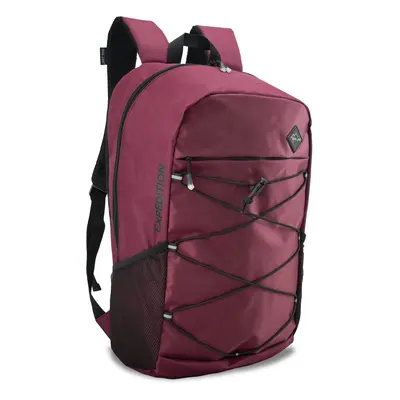 Semiline Unisex's Tourist Backpack A3033-3 Black/Cherry