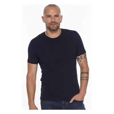 T8569 DEWBERRY BICYCLE COLLAR MEN'S T-SHIRT-LIGHT NAVY BLUE