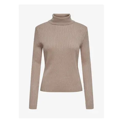 Beige women's turtleneck sweater JDY Novalee - Women