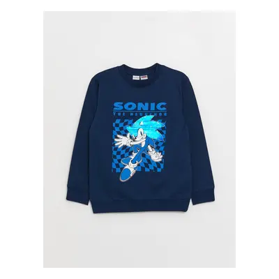 LC Waikiki Crew Neck Sonic Printed Long Sleeve Boy's Sweatshirt