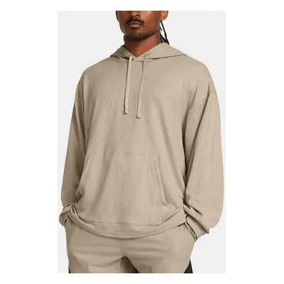 Under Armour Sweatshirt UA Rival Waffle Hoodie-BRN - Mens