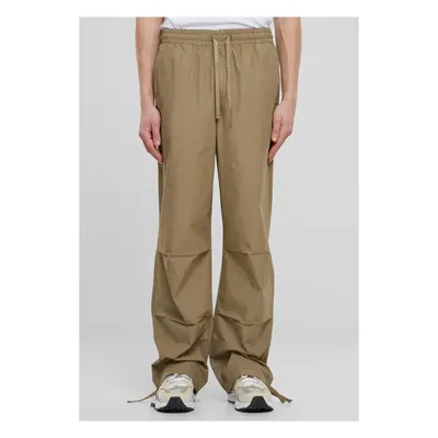 Men's wide poplin trousers - khaki