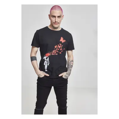 Brandalised - Banksy's Graffiti Butterfly Tee Black