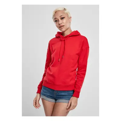 Women's fiery red hooded jacket