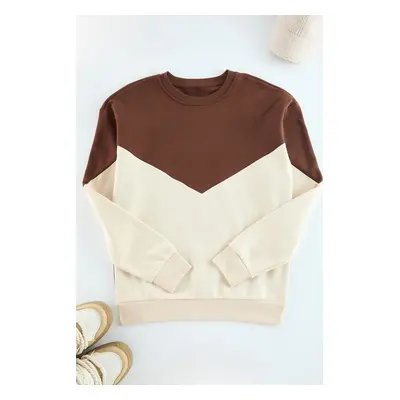 Trendyol Brown Regular/Normal Cut Fleece Inside/Warm Sweatshirt