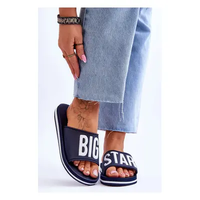 BIG STAR SHOES Női Big Star klasszikus papucs JJ274A323 sötétkék