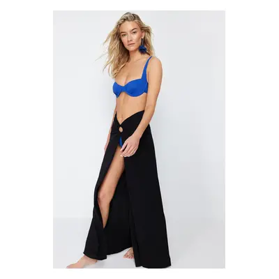 Trendyol Black Maxi Knitted Cut Out/Window Pareo