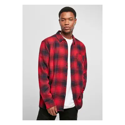 Oversized Plaid Grunge Shirt Black/Red