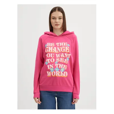 Dark pink Ladies Hoodie Noisy May Milly - Women