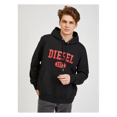 Black Men's Hoodie Diesel - Men's