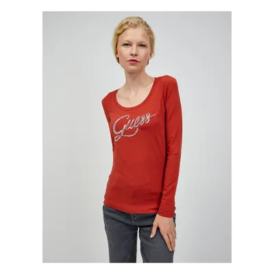 Brick Ladies Long Sleeve T-Shirt Guess Bryanna - Women