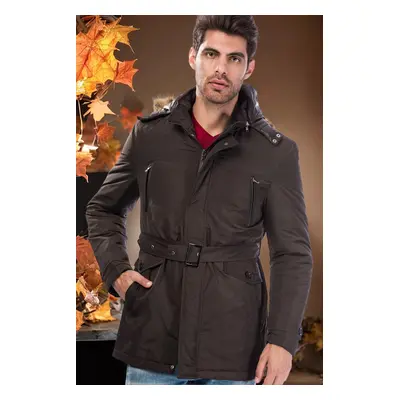 M8633 DEWBERRY MEN'S COAT-PLAIN COFFEE